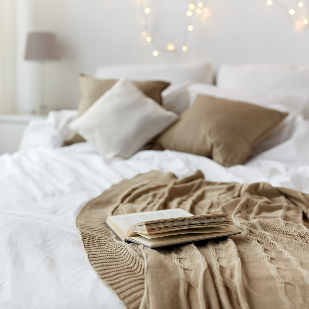 Calm bedroom prepared as a restorative postpartum environment